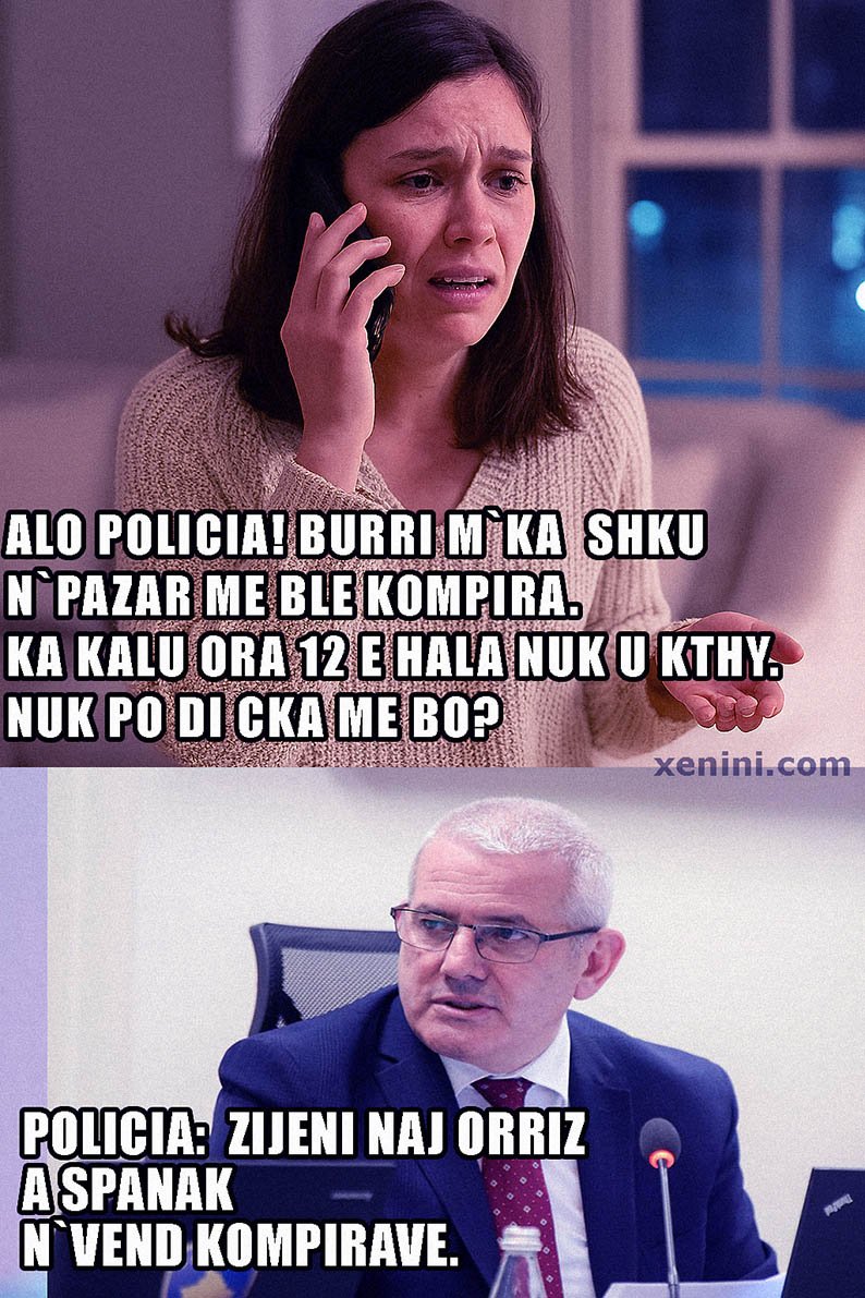 Policia ndihmon gruan qe i ka hup burri