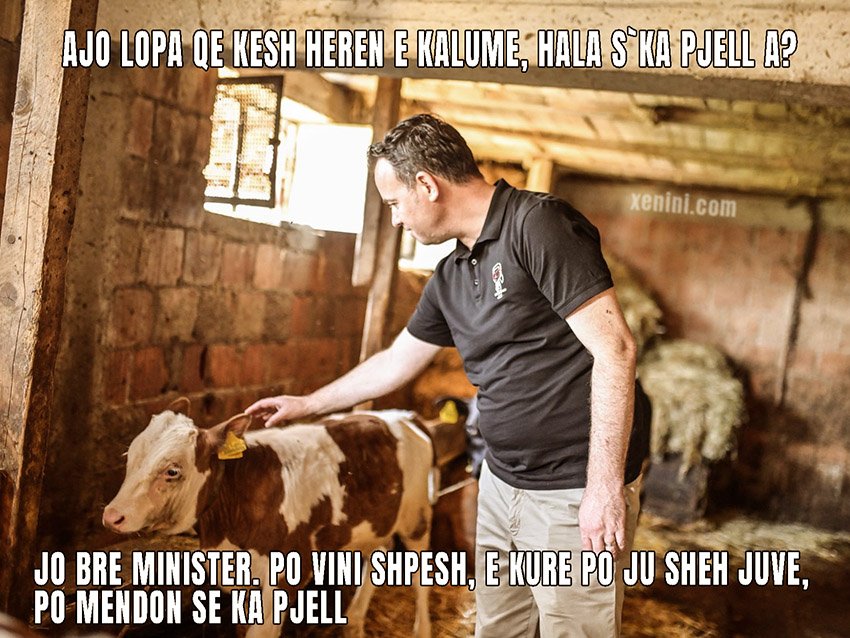 Ministri i bujqesis ne vendin e punes